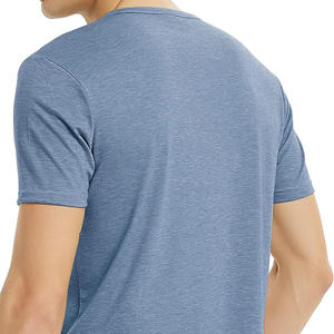 T-shirt Henley à manches courtes pour homme 2026, 2 ou 3 boutons, logo personnalisé, T-shirt Henley pour homme à manches courtes, T-shirt Henley en coton pour homme - Product Image 3