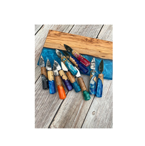 Cuchillo de madera y resina de 210MM, mango de madera y resina con núcleo de acero de 3 capas para Color personalizado, gran oferta - Product Image 1