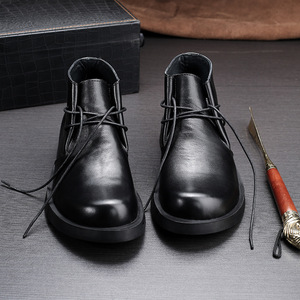 Chaussures de travail en cuir de vache durable avec doublure anti-odeur et absorption des chocs, chaussures décontractées pour hommes, chaussures de tous les jours - Product Image 3