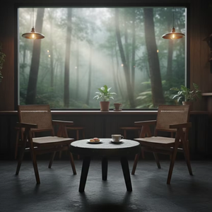 Table basse moderne en bois massif écologique pour salon - Product Image 1