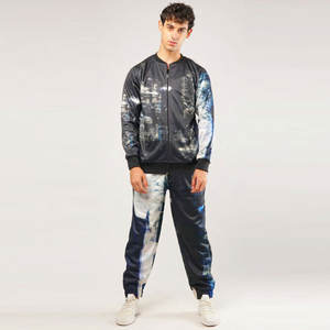 Survêtement imprimé par sublimation sur mesure vestes et pantalons personnalisés sweats à capuche zippés brodés en détresse - Product Image 5