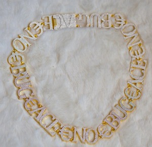 Chaînes de luxe plaquées or 14 carats en argent 925 avec diamants VVS certifiés IGI, sertis clos, testées au diamant, cadeau idéal - Product Image 1