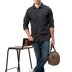 2025 Top Seller Séchage Rapide 100% Coton Denim Chemise Style Vintage Vêtements Décontractés Sortie D'usine Jeans Chemise à Bas Prix - Product Image 3