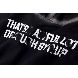 Sudadera con capucha con degradado negro de alta calidad, ropa de calle de estilo Vintage, Sudadera con capucha holgada para hombres - Product Image 5