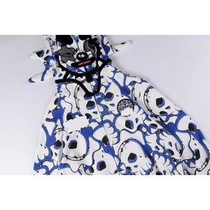 Ropa de calle de alta calidad, venta al por mayor, 100% algodón, estampado de dibujos animados de Calavera, Sudadera con capucha para hombre - Product Image 1