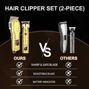 Cortadora de Pelo Profesional para Hombre, Afeitadora Eléctrica Inalámbrica, Recortadora de Barba con Enchufe Estadounidense y Batería - Product Image 5