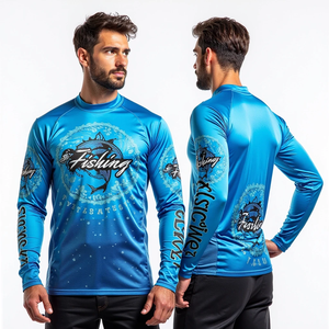 Camiseta de Pesca de Manga Larga Personalizada para Hombre, Hecha con Tela DryFit y Protección Solar UPF 50 para Pesca y Deportes al Aire Libre - Product Image 4