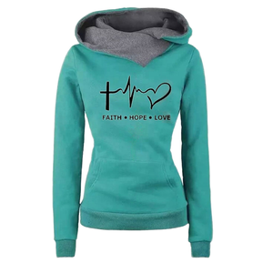 Sweat à capuche personnalisé pour femme, coupe ajustée, en molleton 100 % coton, idéal pour le sport et la gym, collection hiver - Product Image 1