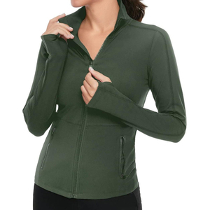 Chaqueta Deportiva de Mujer para Yoga, Running y Entrenamiento, Manga Larga, Compresión, Cierre de 1/4, Ligera, Transpirable, Malla, Spandex/Poliéster, 2025 - Product Image 1