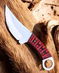 Cuchillo de Hoja Fija Hecho a Mano con Funda para Supervivencia al Aire Libre, Camping, Pesca, Caza, Cuchillos de Acero con Alto Contenido de Carbono con Funda - Product Image 6