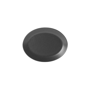 Plateau de service en porcelaine noire en forme de bateau, design minimaliste Seasons, 36 cm - Product Image 1