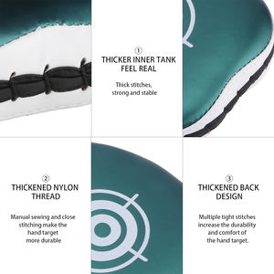 Boxeo MMA Perforación Manoplas de enfoque ganador hechas a medida Entrenamiento profesional Almohadillas de enfoque curvas Boxeo personalizado OEM - Product Image 2