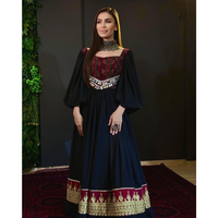 Robes décontractées vintage modestes à manches longues, longueur ras du sol, taille naturelle, broderie en dentelle à sequins, prix de gros personnalisé