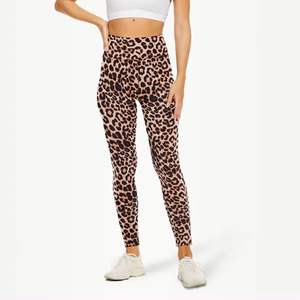 Custom Wholesale Womens High Waist Leopard Print <b>Leggings</b> Quick Dry Breathable Knitted Pants with Pockets - Product Image 2