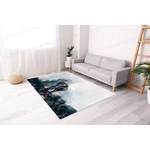 Tapis imprimé avec peinture d'éléphant à l'aquarelle pour la salle de jeux des hommes et le loft moderne, tapis fin non tissé - Product Image 5