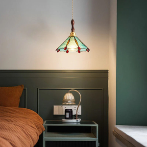 <span class=keywords><strong>Lampe</strong></span> suspendue <span class=keywords><strong>Tiffany</strong></span> pour îlot de cuisine, salle à manger, style Japandi, en laiton massif, verre teinté, <span class=keywords><strong>lampe</strong></span> suspendue florale <span class=keywords><strong>Tiffany</strong></span> d'intérieur - Product Image 2