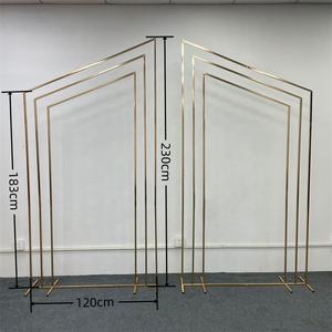 ฉากหลังสีทองเงางามสำหรับงานแต่งงานของ D-L ดอกไม้ซุ้มเป็นรูปสี่เหลี่ยมผืนผ้ารูปทรงโค้งของตกแต่งพื้นหลังสำหรับงานปาร์ตี้ - Product Image 4