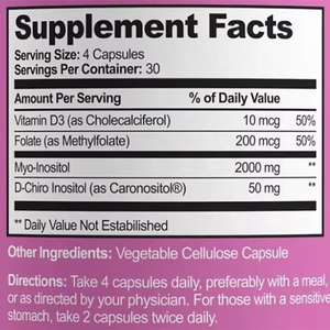 Cápsulas de Mioinositol y D-Chiroinositol al por Mayor, Marca Privada OEM, Vitamina D3, Ácido Fólico, Equilibrio <span class=keywords><strong>Hormonal</strong></span>, Salud Ovárica, para Adultos - Product Image 3