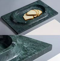 Plateau de service alimentaire de grande taille, forme personnalisée, créatif, qualité exclusive, plateau en marbre, poignées en métal doré, léger, Diwali