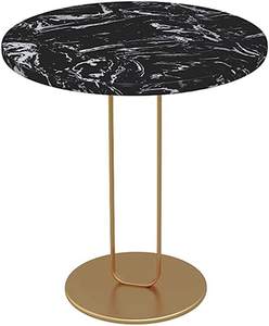 Table basse en acier inoxydable de luxe moderne en métal doré de haute qualité avec plateau en verre trempé noir à vendre - Product Image 5