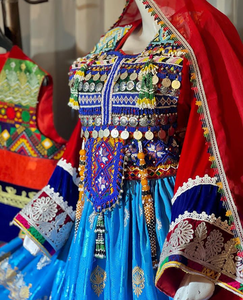 Tenues de fête pour mariage, robes afghanes Kuchi impressionnantes assorties pour la famille, derniers modèles, meilleurs prix de gros - Product Image 2