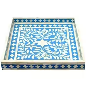 Crescent Crafts Bone Trey Cocina versátil con estampado floral Esencial para cocinar y servir - Product Image 3