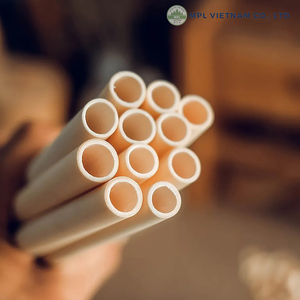 Bamboo Drinking <b>Straws</b> 200mm 8mm Inner Diameter <b>Disposable</b> Party Use Minimalist Style Natural Color Straight Shape - Product Image 5
