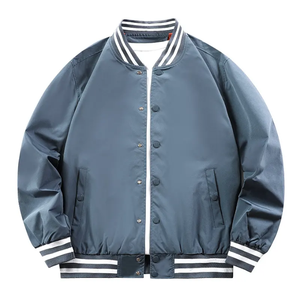 Chaqueta universitaria de poliéster Premium para hombre, estilo bombardero de béisbol, manga larga, a prueba de viento, con botones, ropa de abrigo universitaria - Product Image 5