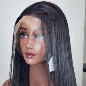 Vente en gros 100% perruques de cheveux humains vietnamiens os frontal droit avec dentelle transparente cheveux vierges bruts Options colorées disponibles - Product Image 4
