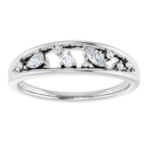Bague à motif de diamant en espace négatif - Product Image 3