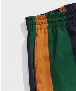 กางเกงขาสั้นบาสเก็ตบอลแบบวินเทจของผู้ชายกางเกงขาสั้นบาสเก็ตบอล100% โพลีเอสเตอร์สไตล์ลำลองฤดูร้อนทึบสองด้านลึกมีบริการ OEM - Product Image 3