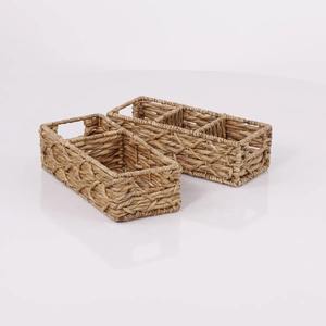 Paniers en jacinthe d'eau utilisés pour ranger de petits objets Panier de rangement fait à la main Vente en gros Écologique Fabriqué au Vietnam - Product Image 1