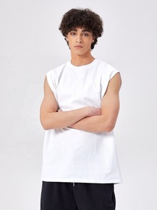High Quality Custom Design Knitted Men's Tank Top Eco-Friendly Breathable Casual Gym Fitness <b>Singlet</b> for Bodybuilding Workout - Product Image 2