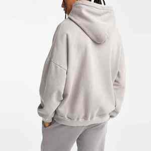 Sweat à capuche délavé à l'acide personnalisé surdimensionné plaine acide Vintage lavé poids lourd à capuche hommes en gros lavage à l'acide pull à capuche - Product Image 4