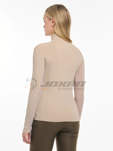 Haut de performance équestre avec tissu doux au toucher sans couture Couches de base Stretch mobilité femmes équitation couches de base - Product Image 5