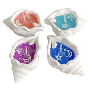 Juego de regalo de velas aromáticas creativas con forma de concha, muy vendido, hecho a mano. - Product Image 5