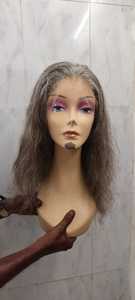 <b>Grey</b> Hair <b>Wig</b> Premium Human Hair Extensions for Stylish Look - Product Image 2