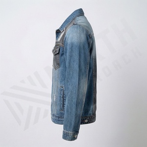 Veste en jean pour homme OEM, veste décontractée pour femme, vêtement d'extérieur d'automne, boutonnée, surdimensionnée, tendance de l'hiver, streetwear, couleur personnalisée - Product Image 3