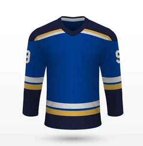 Jersey de hockey sobre hielo con estampado de sublimación personalizado de nuevo estilo, ropa de entrenamiento de equipo profesional, Camiseta deportiva de invierno de manga larga 100% - Product Image 1