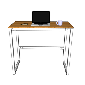 BFSTB007 StaBamboo 120x60cm <b>Standing</b> <b>Computer</b> <b>Desk</b> with Rectangular Legs Assembly Required - Product Image 6