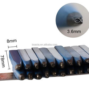 Outil de poinçonnage en acier pour la fabrication de bijoux Boasta, poinçon en métal trempé de 78 mm, tige de 8 mm, outil de gravure de motifs texturés pour l'or, l'argent <span class=keywords><strong>et</strong></span> le cuivre - Product Image 1