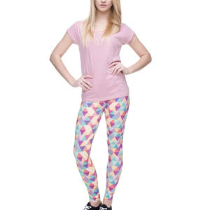 Legging taille moyenne respirant de haute qualité pour femmes entraînement personnalisé sublimé conception push-up Logo solide course Yoga Leggings - Product Image 4