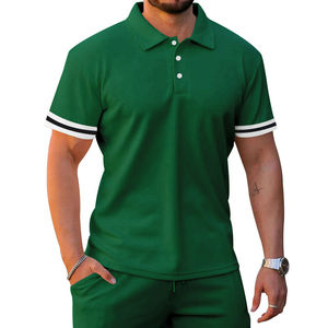 ชุดเสื้อผ้าผู้ชาย2ชิ้นแบบลำลองสำหรับฤดูร้อนเสื้อโปโลกางเกงขาสั้นแบบแห้งเร็วผ้าคอตตอน100% แบบกำหนดโลโก้ได้เอง - Product Image 5