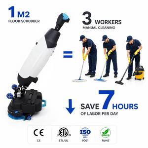 Machine de Nettoyage de Sol Commerciale 3-en-1 <span class=keywords><strong>Aspiration</strong></span> 10kPa Brosse Double 428mm Autonomie 130min <span class=keywords><strong>Bruit</strong></span> 65dB CE OEM Prix Usine - Product Image 3