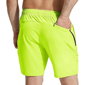 Nuevos pantalones cortos deportivos para hombre, pantalones cortos para correr con tela elástica de cuatro vías, moda informal, liso, impermeable, verano personalizado - Product Image 2
