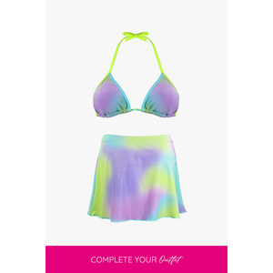 Top Pacific Sunshine Diseñador transpirable Halter Neck Cover-up con patrón de punto sólido para playa Pieza única incluida - Product Image 2