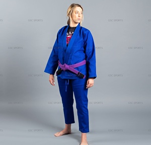 Haute qualité bleu brésilien Jiu Jitsu Kimono femmes sur mesure Logo privé patchs prix de gros karaté Arts martiaux BJJ Gis - Product Image 2