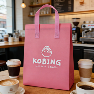 Bolsa Térmica Desechable Personalizada con Logotipo, de Tela No Tejida, con Aislamiento Térmico de Papel de Aluminio para Bebidas Calientes, Café, Entrega de Alimentos, Compras - Product Image 1