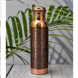 Botella de Agua de Cobre, Elegante, Hecha a Mano, Diseño Único, Botella de Agua de Cobre de Alta Calidad para Uso en el Hogar y Viajes - Product Image 1