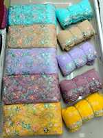 Haute sur demande broderie indienne séquence Net tissu tissé motif uni conception pour robe de mariée faisant fabricant fournisseur